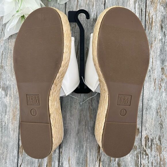 Women's Dressy Raffia Platform Slide Sandals Shies Size 11 - Picture 7 of 12